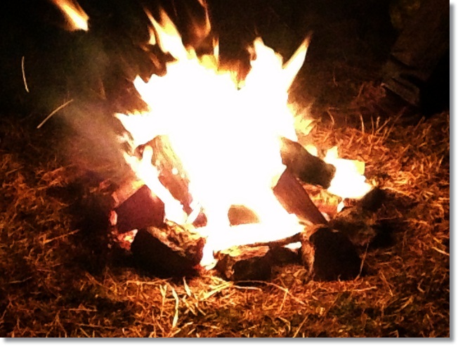 A campfire is a must when camping with kids