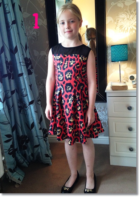 Leopard print skater dress from River Island Girls for the Mad Blog Awards