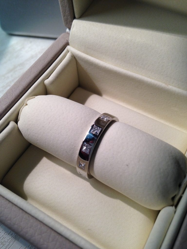 White gold and diamond eternity ring