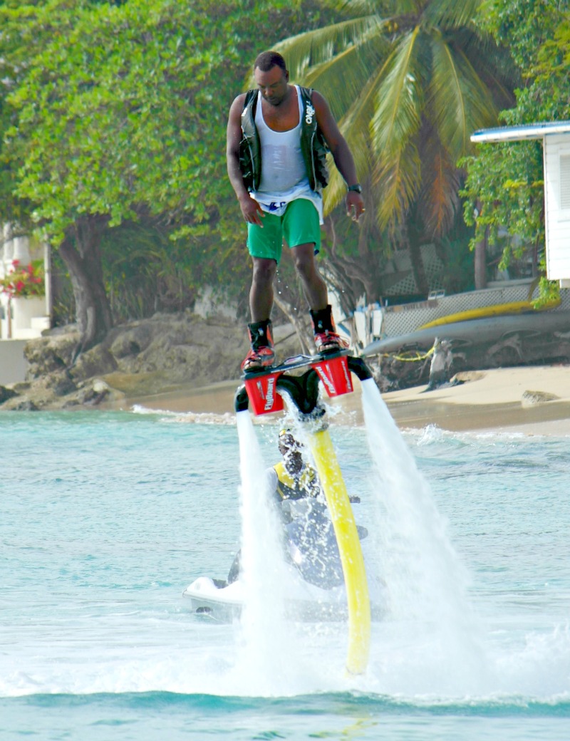 Inflatable sofa's, jetski's, but what is this? Barbados beaches and watersports are the best!