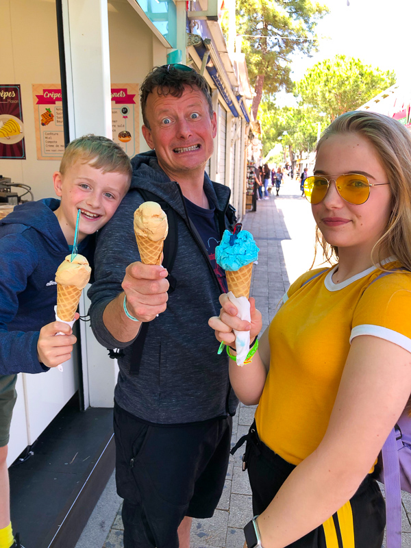 Marvellous ice creams in Aregeles sur Mer