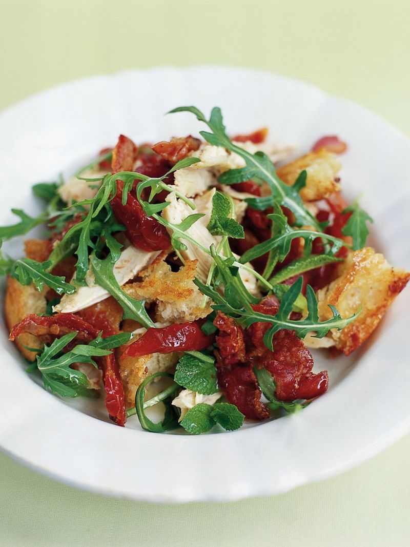 Chicken and bacon salad - a version I've adapted for my teenage family - meal plan inspiration