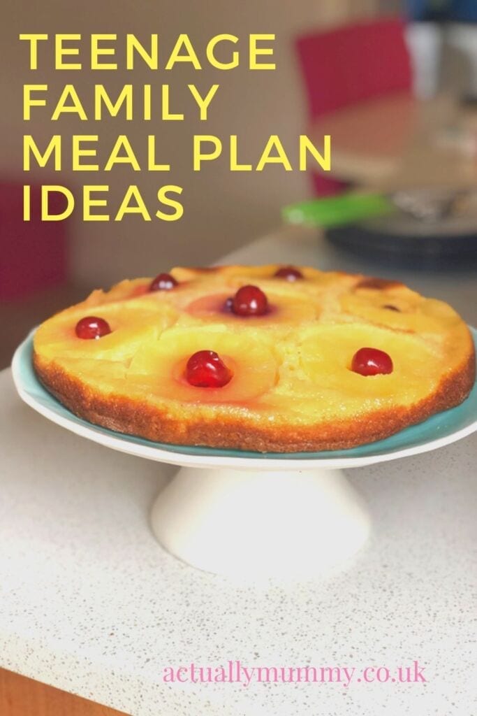 Meal plan ideas for parents of teens - always provide cake! 