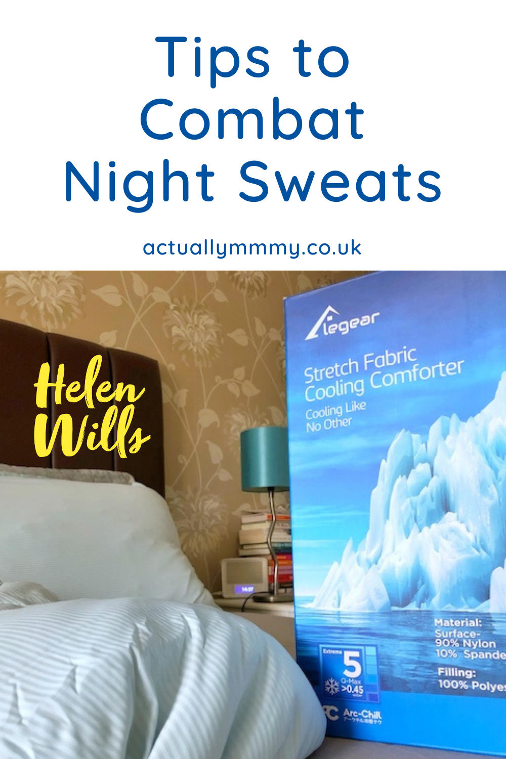 Help with night sweats during menopause and other conditions.
