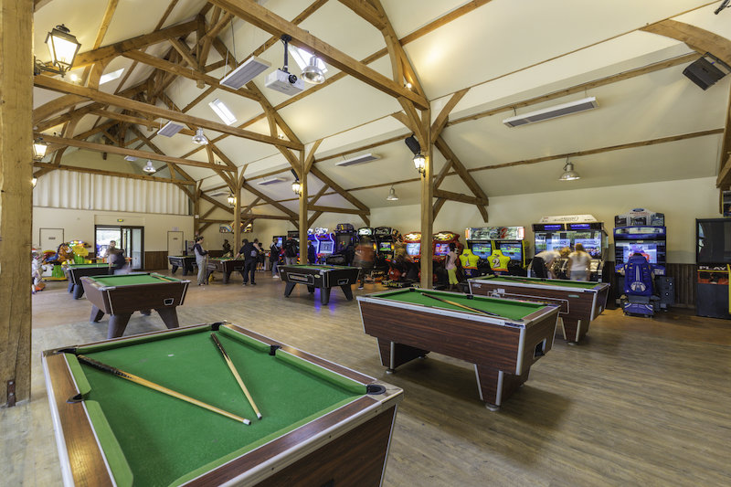 The games room at Domaine des Ormes