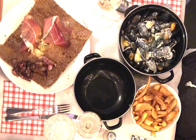 Galette savoyarde and moule frites