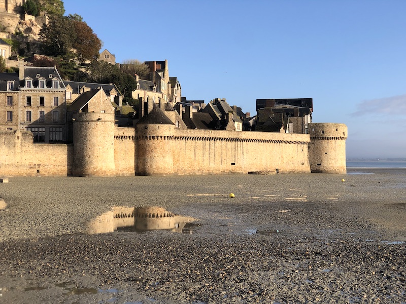 The ramparts of St Malo from the beach