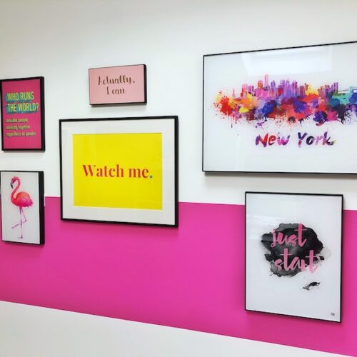 Some bold prints and slogans will make your home office a space for productivity