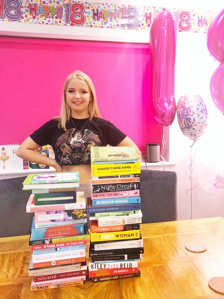 A personalised book haul is a perfect 18th birthday present for book lovers