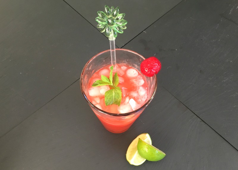 Strawberry mojito non-alcoholic cocktail